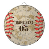 Aangepaste Baseball Name Number Retro Dartbord (Voorkant)