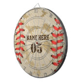 Aangepaste Baseball Name Number Retro Dartbord (Voorkant Rechts)