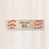 Aangepaste Baseball Name Number Retro Deurbordje (Voorkant)