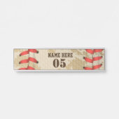 Aangepaste Baseball Name Number Retro Deurbordje (Voorkant)