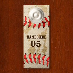 Aangepaste  Baseball Name Number Retro Deurhanger