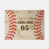 Aangepaste  Baseball Name Number Retro Deurmat (Voorkant)