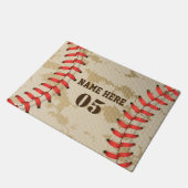 Aangepaste  Baseball Name Number Retro Deurmat (Schuin)