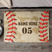 Aangepaste  Baseball Name Number Retro Deurmat