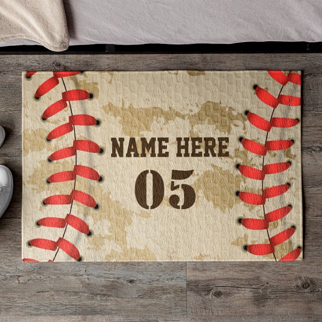 Aangepaste  Baseball Name Number Retro Deurmat (Creator heeft geüpload)