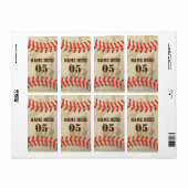 Aangepaste  Baseball Name Number Retro Etiket (Full Sheet)