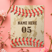 Aangepaste  Baseball Name Number Retro Feestdagenkaart