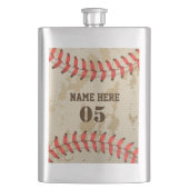 Aangepaste  Baseball Name Number Retro Flacon (Voorkant)