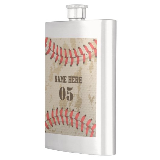 Aangepaste  Baseball Name Number Retro Flacon (Links)