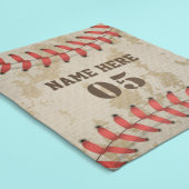 Aangepaste  Baseball Name Number Retro Fleece Deken