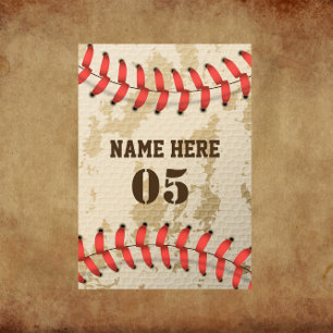 Aangepaste Baseball Name Number Retro Flyer