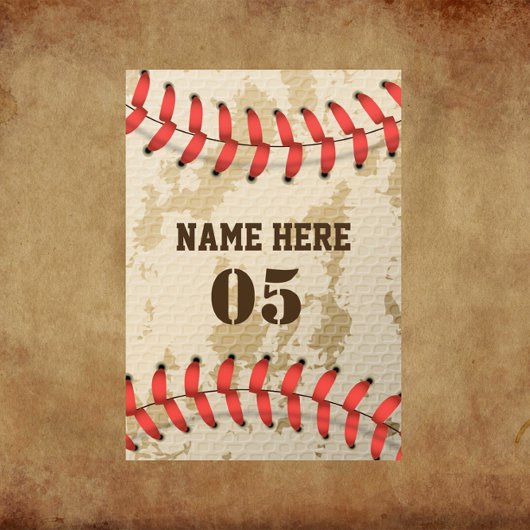 Aangepaste  Baseball Name Number Retro Flyer