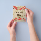 Aangepaste  Baseball Name Number Retro Flyer (Hand)