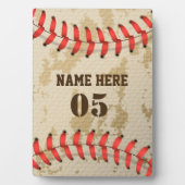 Aangepaste  Baseball Name Number Retro Fotoplaat (voorkant)