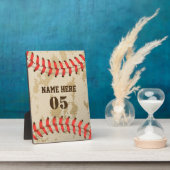 Aangepaste  Baseball Name Number Retro Fotoplaat (Zijkant)