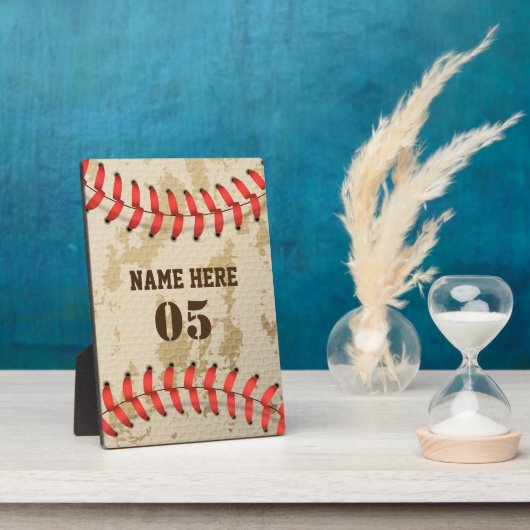 Aangepaste  Baseball Name Number Retro Fotoplaat (Zijkant)