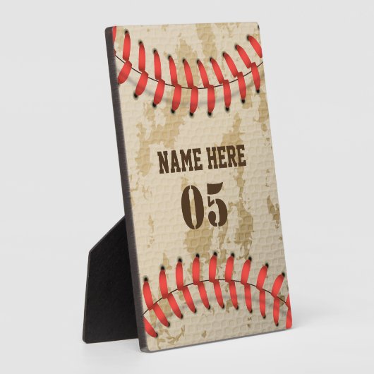 Aangepaste  Baseball Name Number Retro Fotoplaat (Zijkant)