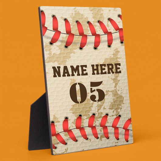 Aangepaste  Baseball Name Number Retro Fotoplaat