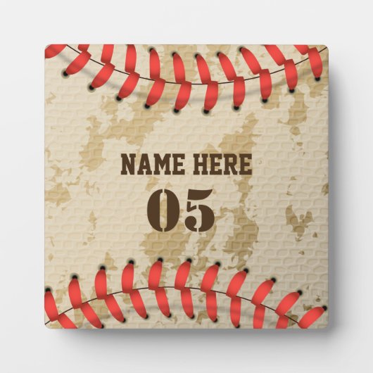 Aangepaste  Baseball Name Number Retro Fotoplaat (Voorkant)