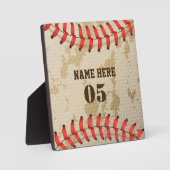 Aangepaste  Baseball Name Number Retro Fotoplaat (Voorkant)