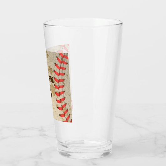 Aangepaste  Baseball Name Number Retro Glas (Links)