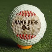 Aangepaste  Baseball Name Number Retro Golfballen