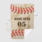 Aangepaste  Baseball Name Number Retro Golfhanddoek (Insitu)