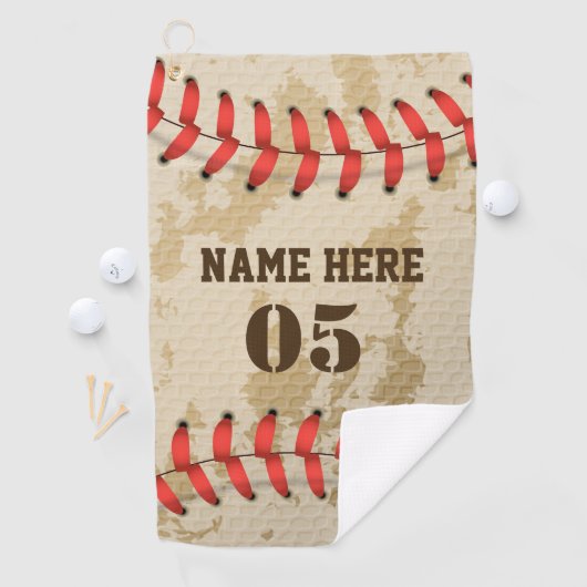 Aangepaste  Baseball Name Number Retro Golfhanddoek (Insitu)