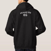 Aangepaste  Baseball Name Number Retro Hoodie (Achterkant)