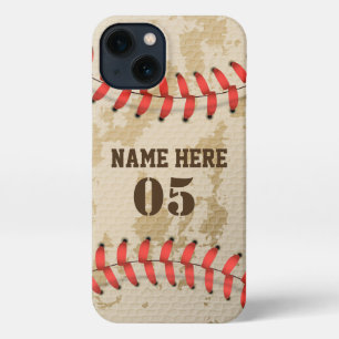 Aangepaste  Baseball Name Number Retro iPhone 13 Hoesje