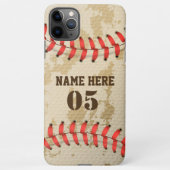 Aangepaste  Baseball Name Number Retro iPhone Hoesje (Achterkant)