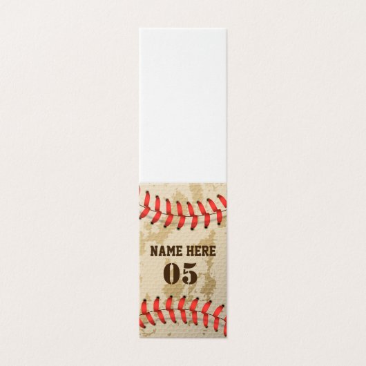 Aangepaste  Baseball Name Number Retro Kaart (Buitenkant ongevouwen)