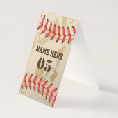 Aangepaste  Baseball Name Number Retro Kaart (Achterkant)