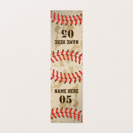 Aangepaste Baseball Name Number Retro Kaart (Buitenkant ongevouwen)