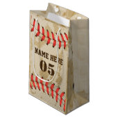 Aangepaste Baseball Name Number Retro Klein Cadeauzakje (Voorkant Gekanteld)