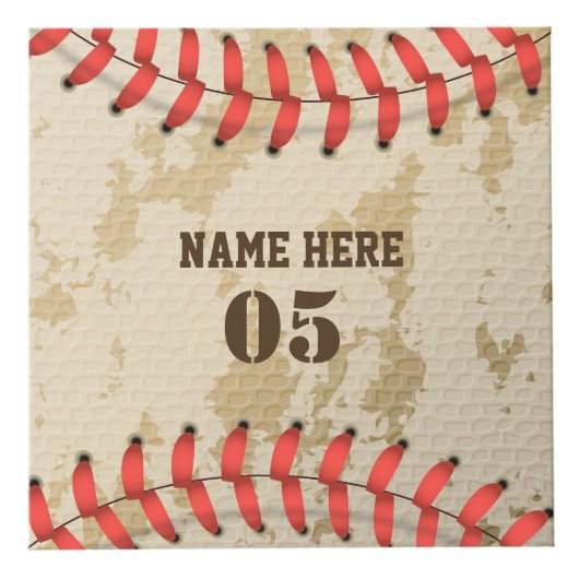 Aangepaste Baseball Name Number Retro Kubus (Rechts)