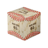 Aangepaste  Baseball Name Number Retro Kubus (Achter hoekig)