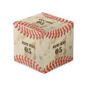 Aangepaste  Baseball Name Number Retro Kubus (Voorkant hoekig)