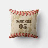 Aangepaste  Baseball Name Number Retro Kussen (Achterkant)