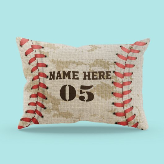 Aangepaste  Baseball Name Number Retro Kussensloop
