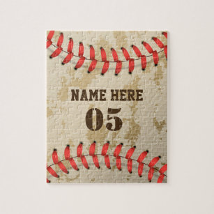 Aangepaste  Baseball Name Number Retro Legpuzzel