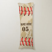 Aangepaste  Baseball Name Number Retro Lichaamskussen (Voorkant Verticaal)