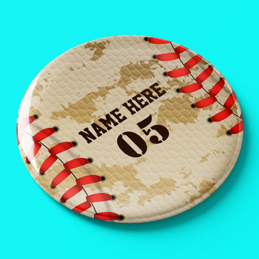 Aangepaste  Baseball Name Number Retro Magneet