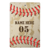 Aangepaste  Baseball Name Number Retro Mini Klembord (Achterkant)