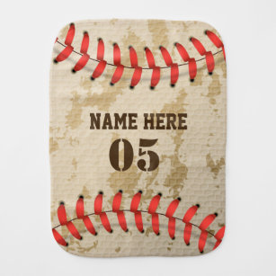 Aangepaste  Baseball Name Number Retro Monddoekje