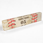 Aangepaste Baseball Name Number Retro Naambordje
