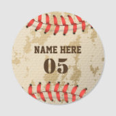 Aangepaste Baseball Name Number Retro Naamplaatje (Voorkant)