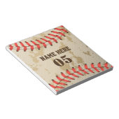 Aangepaste Baseball Name Number Retro Notitieblok (Schuin)
