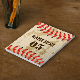 Aangepaste  Baseball Name Number Retro Notitieblok