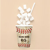 Aangepaste  Baseball Name Number Retro Papieren Bekers